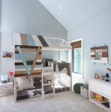 Treehouse-loft-bed-with-slanted-ladder-natural-color-tones-solid-wood-non-toxic-boys-room-Huckleberry-kids-rooms