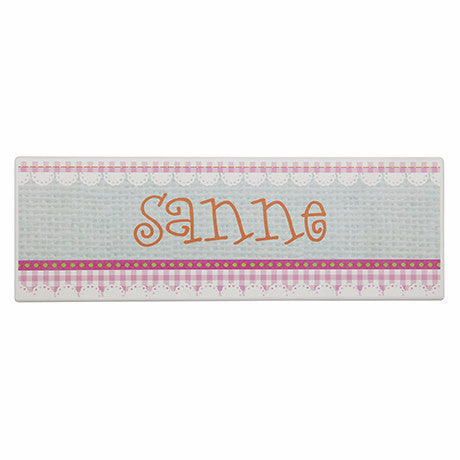 NAME PLATE - PINK APRON