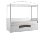 CANOPY CABIN BED WITH STORAGE CABINET