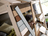 Closeup-of-window-on-Teehouse-kids-bed-with-brown-blue-and-tan-colors-Huckleberry-Kids-Rooms