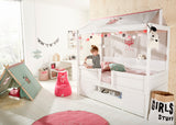Kids Cabin Tent Bed in Wild Child Theme, Girls room - Huckleberry Kids Rooms