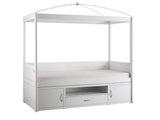 CANOPY CABIN BED WITH STORAGE CABINET
