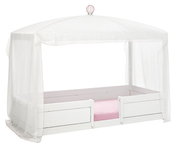 WHITE & PINK CANOPY - 4-IN-1 BED